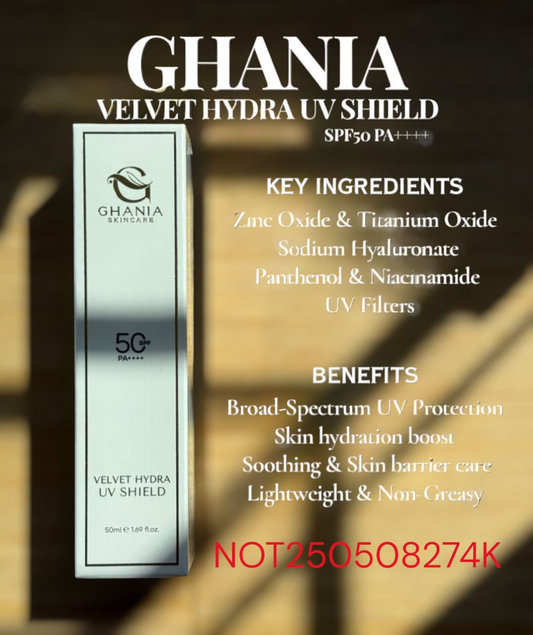 Velvet Hydra UV Shield - Broad-Spectrum UV Protection